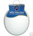 17" Wood Toilet Seat - White