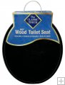 17" Wood Toilet Seat - Black