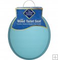 17" Wood Toilet Seat - Light Blue