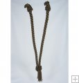 20" V-Tieback with Chainette Fringe Tassel - Chocolate