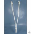 32" V-Tieback with Chainette Fringe Tassel - White