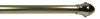 3/4" Diameter Cafe Rod 100-180" - Brass