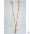 32" V-Tieback with Chainette Fringe Tassel - Sand