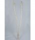 32" V-Tieback with Chainette Fringe Tassel - Cream