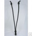 32" V-Tieback with Chainette Fringe Tassel - Black