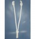20" V-Tieback with Chainette Fringe Tassel - White