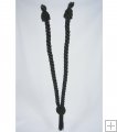 20" V-Tieback with Chainette Fringe Tassel - Black