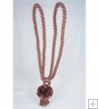 24" Pom Pom Tieback - Rose