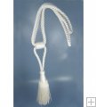 30" Tieback with 6" Tassel - White
