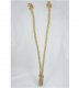 32" V-Tieback with Chainette Fringe Tassel - Sand