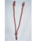 20" V-Tieback with Chainette Fringe Tassel - Rose