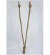 32" V-Tieback with Chainette Fringe Tassel - Taupe