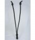 32" V-Tieback with Chainette Fringe Tassel - Black