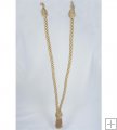 32" V-Tieback with Chainette Fringe Tassel - Tan