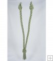 20" V-Tieback with Chainette Fringe Tassel - Sage