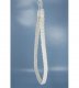 27" Braided Tieback - White