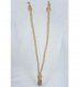 32" V-Tieback with Chainette Fringe Tassel - Tan