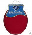 17" Wood Toilet Seat - Burgundy
