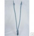 32" V-Tieback with Chainette Fringe Tassel - Wedgewood