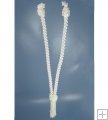 20" V-Tieback with Chainette Fringe Tassel - White