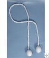 30" Ball Tieback - White