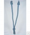 20" V-Tieback with Chainette Fringe Tassel - Wedgewood