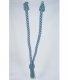 20" V-Tieback with Chainette Fringe Tassel - Wedgewood