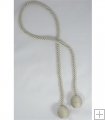 30" Ball Tieback - Cream