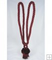 24" Pom Pom Tieback - Wine