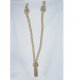 20" V-Tieback with Chainette Fringe Tassel - Tan