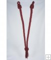 20" V-Tieback with Chainette Fringe Tassel - Wine