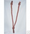 20" V-Tieback with Chainette Fringe Tassel - Rose