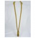 32" V-Tieback with Chainette Fringe Tassel - Gold