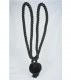 24" Pom Pom Tieback - Black