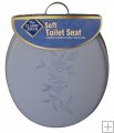 17" Embroidered Soft Toilet Seat - Light Blue