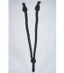 20" V-Tieback with Chainette Fringe Tassel - Black