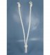 32" V-Tieback with Chainette Fringe Tassel - White